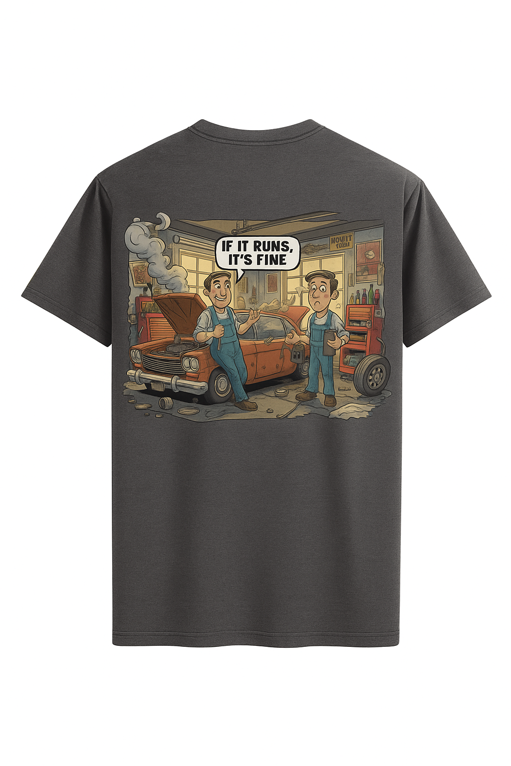 Rebuilt Pros “If It Runs, It’s Fine” Mechanic Tee